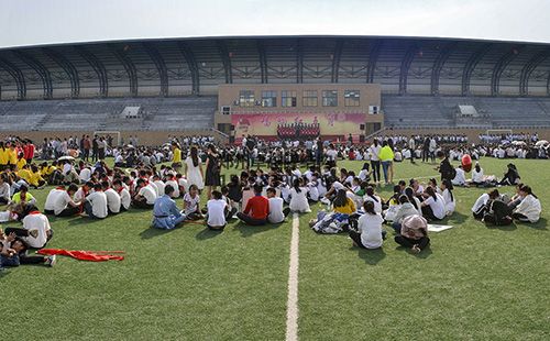 濮陽醫(yī)學(xué)高等?？茖W(xué)校膜結(jié)構(gòu)看臺設(shè)計(jì)效果圖