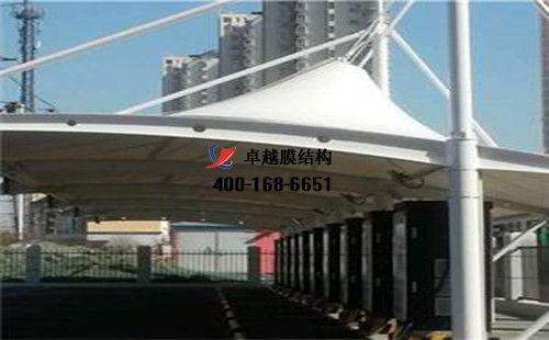 內(nèi)黃膜結(jié)構(gòu)充電站樁停車棚/雨棚【內(nèi)黃縣石油機械有限責(zé)任公司等】工程設(shè)計施工案例