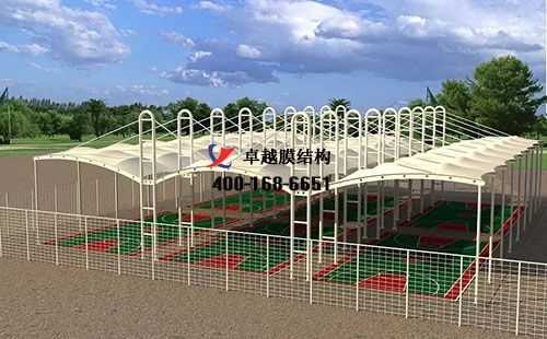  普洱膜結(jié)構(gòu)網(wǎng)球場門球場籃球場（普洱星銳籃球公園）設(shè)計施工安裝案例