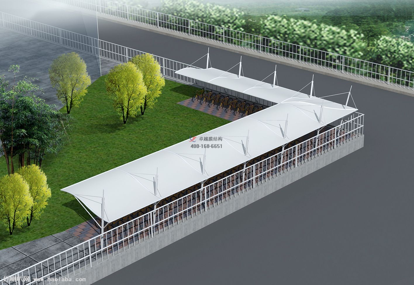 烏蘭察布膜結(jié)構(gòu)車(chē)棚【烏蘭察布市交通運(yùn)輸資源開(kāi)發(fā)集團(tuán)有限公司等】設(shè)計(jì)施工案例