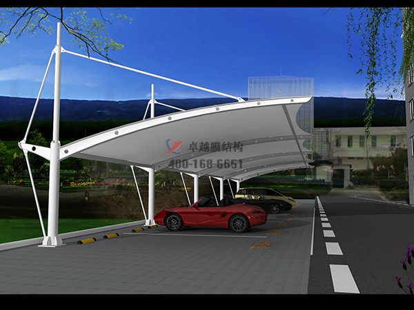  邵陽市膜結(jié)構(gòu)停車棚【邵陽湘運集團有限責(zé)任公司停車棚】設(shè)計施工案例