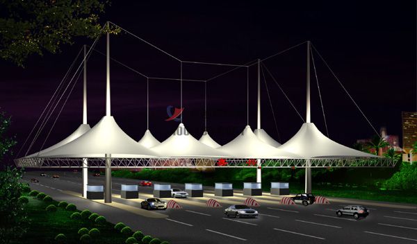 許昌膜結(jié)構高速收費站設計施工案例 　　