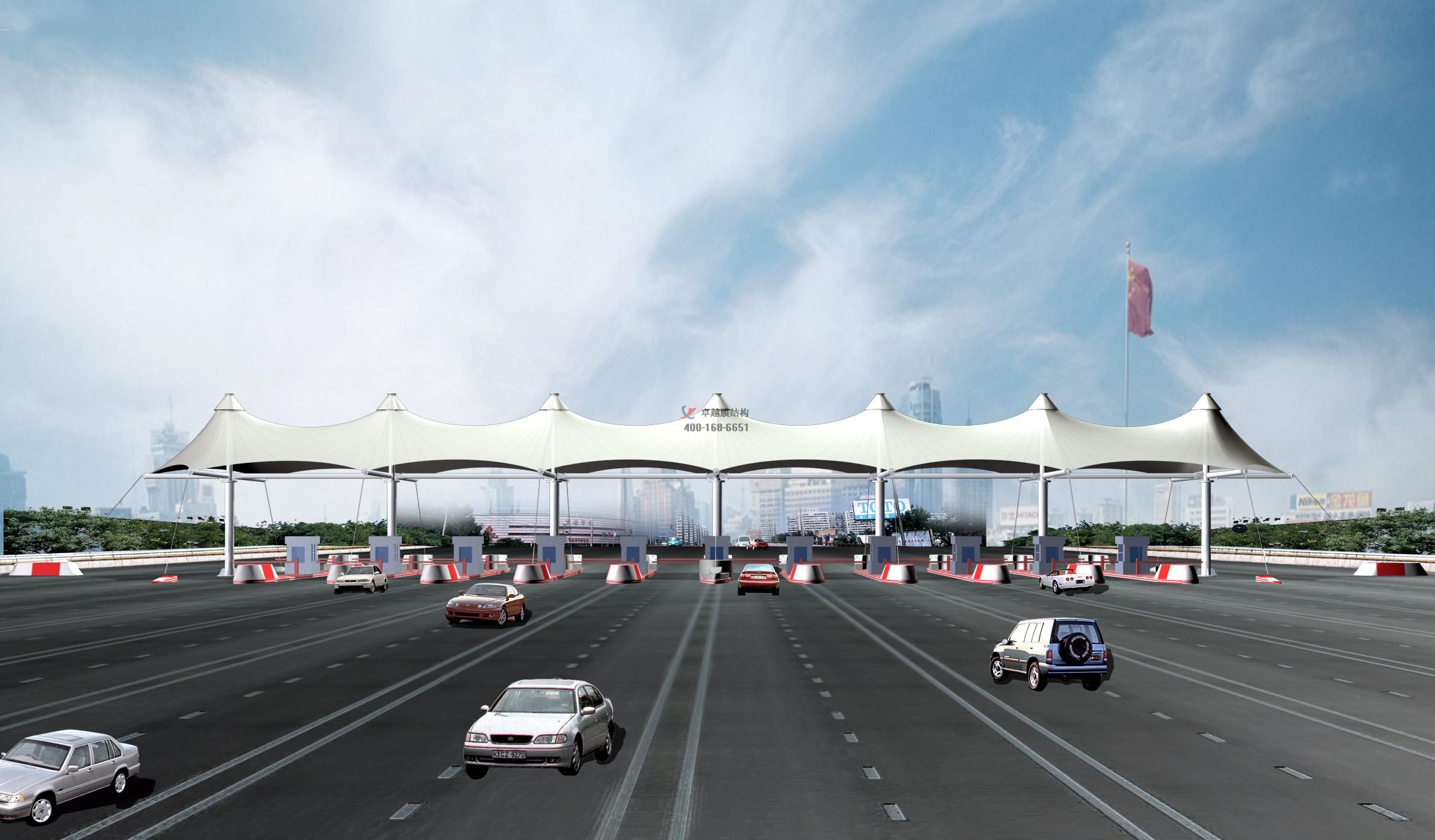 廣州膜結(jié)構收費站/遮陽棚設計施工案例 　　