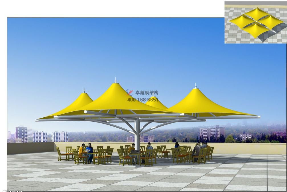 十堰張拉膜結(jié)構(gòu)景觀小品【案例圖片】