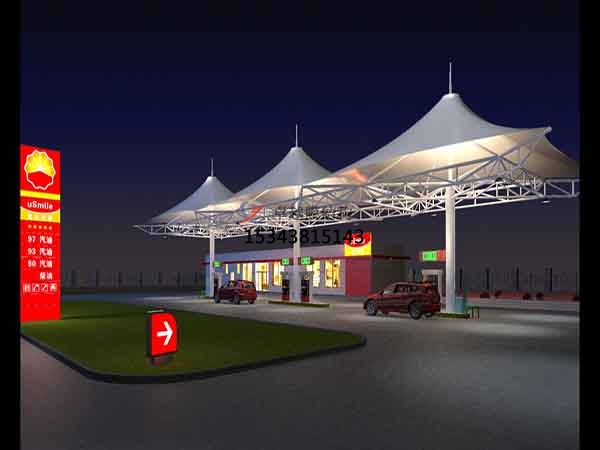 海口市加油站膜結(jié)構(gòu)遮陽(yáng)雨篷【生產(chǎn)銷售】