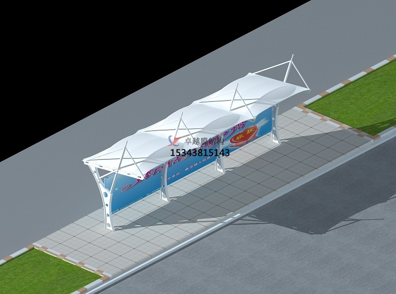 唐山膜結(jié)構公交站臺效果圖【設計效果】